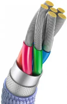Кабель Baseus Crystal Shine Series Fast Charging Data Cable USB to Type-C 100 W 1.2 м Purple (CAJY000405)
