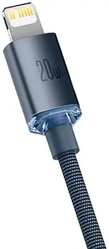Кабель Baseus Crystal Shine Series Type-C to Lightning 20W (2m) Black (CAJY000301)