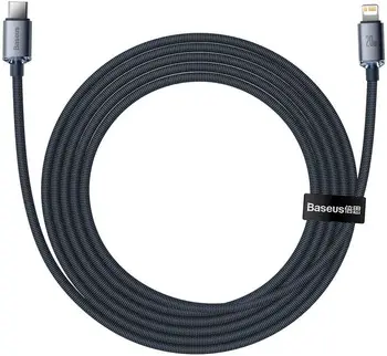Кабель Baseus Crystal Shine Series Type-C to Lightning 20W (2m) Black (CAJY000301)