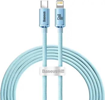 Кабель Baseus Crystal Shine Series Type-C to Lightning 20W (2m) Blue (CAJY001403)