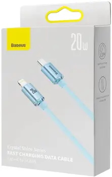 Кабель Baseus Crystal Shine Series Type-C to Lightning 20W (2m) Blue (CAJY001403)