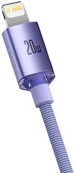Кабель Baseus Crystal Shine Series Type-C to Lightning 20W (2m) Purple (CAJY000305)