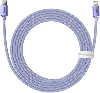 Кабель Baseus Crystal Shine Series Type-C to Lightning 20W (2m) Purple (CAJY000305)