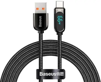 Кабель Baseus Display Fast Charging Data Cable USB to Type-C 66W 1m Black (CASX020001)