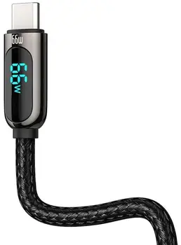 Кабель Baseus Display Fast Charging Data Cable USB to Type-C 66W 1m Black (CASX020001)