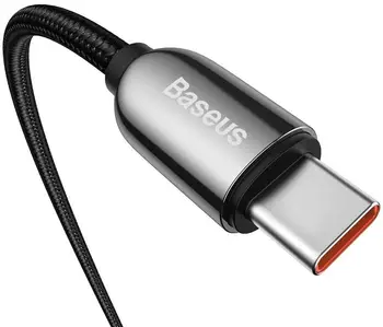 Кабель Baseus Display Fast Charging Type-C to Type-C 100W 1m Black (CATSK-B01)