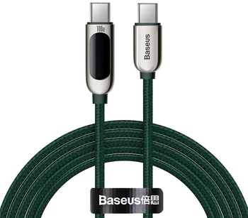 Кабель Baseus Display Fast Charging Type-C to Type-C 100W 2m Green (CATSK-C06)