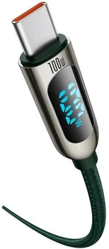 Кабель Baseus Display Fast Charging Type-C to Type-C 100W 2m Green (CATSK-C06)