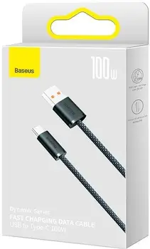 Кабель Baseus Dynamic Series Fast Charging Data Cable USB to Type-C 100W 2m Slate Gray (CALD000716)
