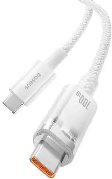 Кабель Baseus Explorer Charging Cable USB Type-C to USB Type-C 100W 2m Stellar White (P10319703221-01)