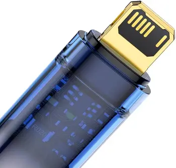 Кабель Baseus Explorer Series Auto Power-Off Fast Charging Data Cable USB to Lightning 1m Blue (CATS000403)