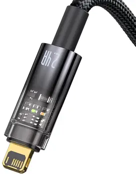 Кабель Baseus Explorer Series Auto Power-Off Fast Charging Data Cable USB to Lightning 2m Black (CATS000501)