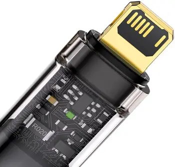 Кабель Baseus Explorer Series Auto Power-Off Fast Charging Data Cable USB to Lightning 2m Black (CATS000501)