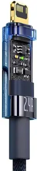 Кабель Baseus Explorer Series Auto Power-Off Fast Charging Data Cable USB to Lightning 2m Blue (CATS000503)