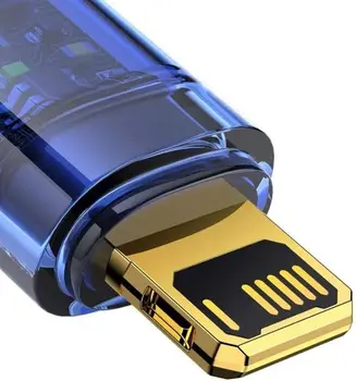 Кабель Baseus Explorer Series Auto Power-Off Fast Charging Data Cable USB to Lightning 2m Blue (CATS000503)