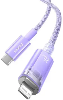 Кабель Baseus Explorer Series Fast Charging Cable Type-C to Lightning 20W 1m Purple (CATS010205)