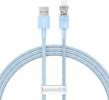 Кабель Baseus Explorer Series Fast Charging Cable USB to Lightning 1m Blue (CATS010003)