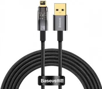Кабель Baseus Explorer Series Intelligent Power-Off USB to Lightning 1m Black (CATS000401)