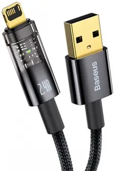 Кабель Baseus Explorer Series Intelligent Power-Off USB to Lightning 1m Black (CATS000401)