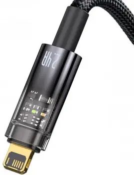Кабель Baseus Explorer Series Intelligent Power-Off USB to Lightning 1m Black (CATS000401)
