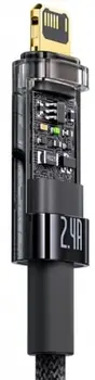 Кабель Baseus Explorer Series Intelligent Power-Off USB to Lightning 1m Black (CATS000401)
