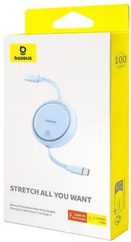 Кабель Baseus Free2Draw Mini USB Type-C to USB Type-C 100W 1m Galaxy Blue (P10364500311-00)