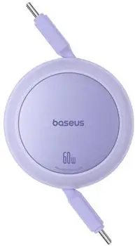 Кабель Baseus Free2Draw Mini USB Type-C to USB Type-C 60W 1m Nebula Purple (P10364500511-01)