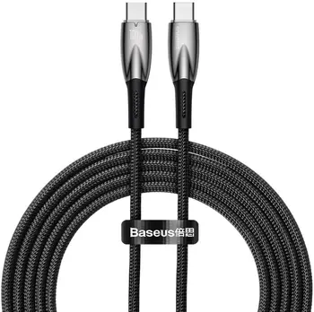 Кабель Baseus Glimmer Series Fast Charge Type-C to Type-C 100W 2m Black (CADH000801)