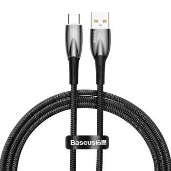 Кабель Baseus Glimmer Series USB Cable to USB-C Fast Charging 100W 1m Black (CADH000401)