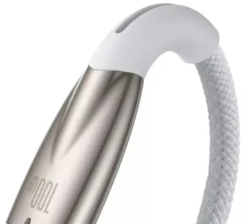 Кабель Baseus Glimmer Series USB Cable to USB-C Fast Charging 100W 1m White (CADH000402)