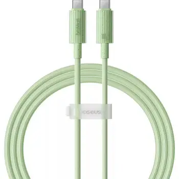 Кабель Baseus Habitat Series Fast Charging Cable USB Type-C to USB Type-C 100W 1m Natural Green (P10360202631-00)