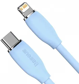 Кабель Baseus Jelly Liquid Silica Gel Fast Charging Data Cable USB Type-C to Lightning 20W 2m Blue (CAGD020103)