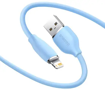 Кабель Baseus Jelly Liquid Silica Gel Fast Charging Data Cable USB to Lightning 2m Blue (CAGD000103)