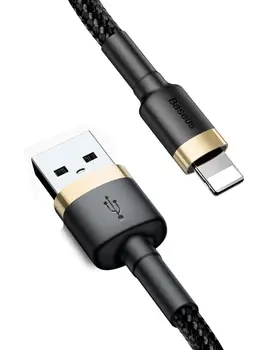Кабель Baseus Kevlar Lightning Cable 1m Gold (CALKLF-BV1)