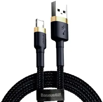Кабель Baseus Kevlar USB For Lightning 2.4A 2M Gold (CALKLF-CV1)