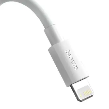 Кабель Baseus Simple Wisdom Data Cable Kit Lightning USB 1.5m White (TZCALZJ-02)