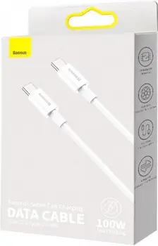 Кабель Baseus Superior Series Fast Charging Data Cable Type-C to Type-C 100W 1m White (CATYS-B02)