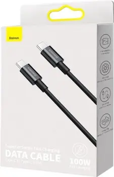 Кабель Baseus Superior Series Fast Charging Type-C to Type-C PD 1m Black (CATYS-B01)