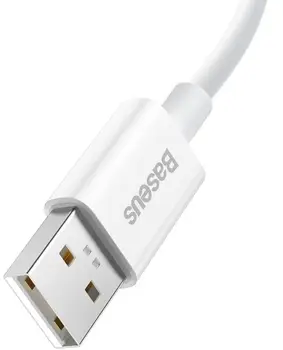 Кабель Baseus Superior Series SUPERVOOC Type-A to Type-C 65W 1m White (CAYS000902)
