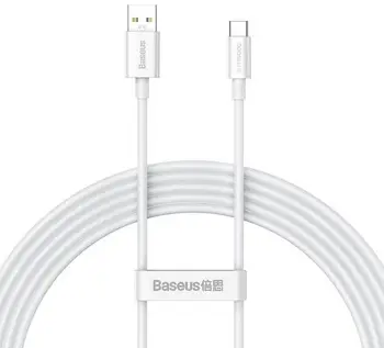 Кабель Baseus Superior Series USB Cable to USB-C PD 65W 2m White (CAYS001002)
