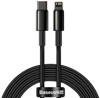 Кабель Baseus Tungsten Gold Fast Charging Data Cable Type-C to Ligtning PD 20W 2m Black (CATLWJ-A01)