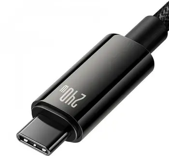 Кабель Baseus Tungsten Gold Fast Charging Data Cable Type-C to Type-C 240W 1m Black (CAWJ040001)
