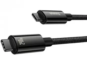 Кабель Baseus Tungsten Gold Fast Charging Data Cable Type-C to Type-C 240W 1m Black (CAWJ040001)