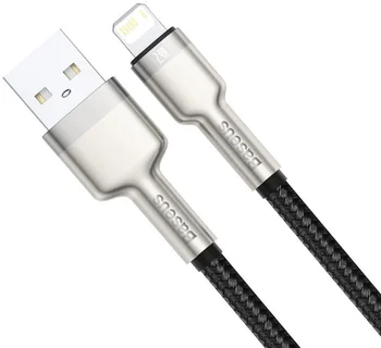 Кабель Baseus USB-A - Lightning Cafule Series Metal Data Cable 0.25m Black (CALJK-01)