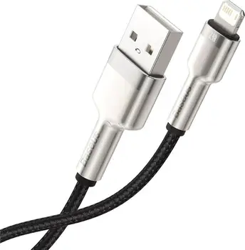 Кабель Baseus USB-A - Lightning Cafule Series Metal Data Cable 1m Black (CALJK-A01)