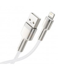 Кабель Baseus USB-A - Lightning Cafule Series Metal Data Cable 1m White (CALJK-A02)