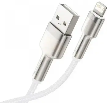 Кабель Baseus USB-A - Lightning Cafule Series Metal Data Cable 2m White (CALJK-B02)