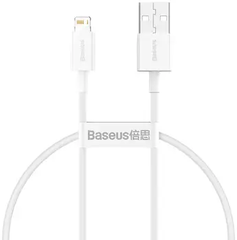 Кабель Baseus USB-A to Lightning Superior Series 2.4A 0.25m White (CALYS-02)