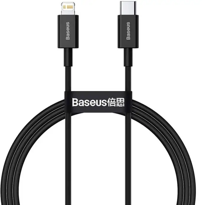 Кабель Baseus USB-C to Lightning Superior Series 1m Black (CATLYS-A01)