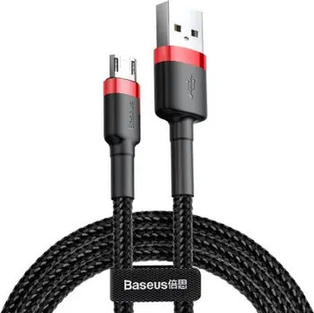 Кабель Baseus USB to microUSB Cafule 1m Red/Black (CAMKLF-B91)